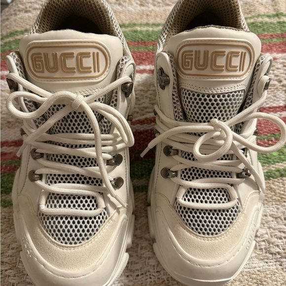 Gucci Beige Mesh Sneakers - Picture 1 of 6